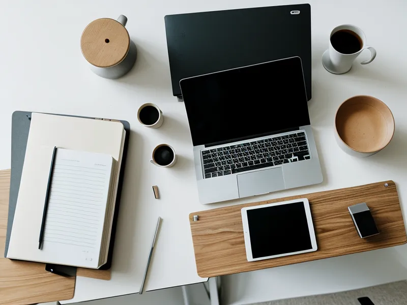 Hände einer Solopreneurin auf der Laptop-Tastatur im Home Office, Katzenpfote am Bildschirmrand während der E-Mail-Automatisierung