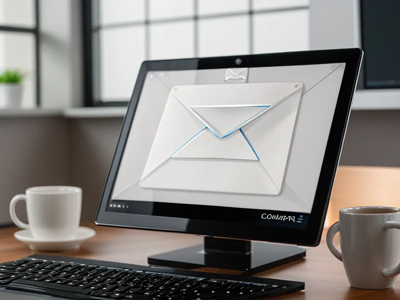 Nahaufnahme eines visuellen E-Mail-Automations-Editors auf einem Monitor.