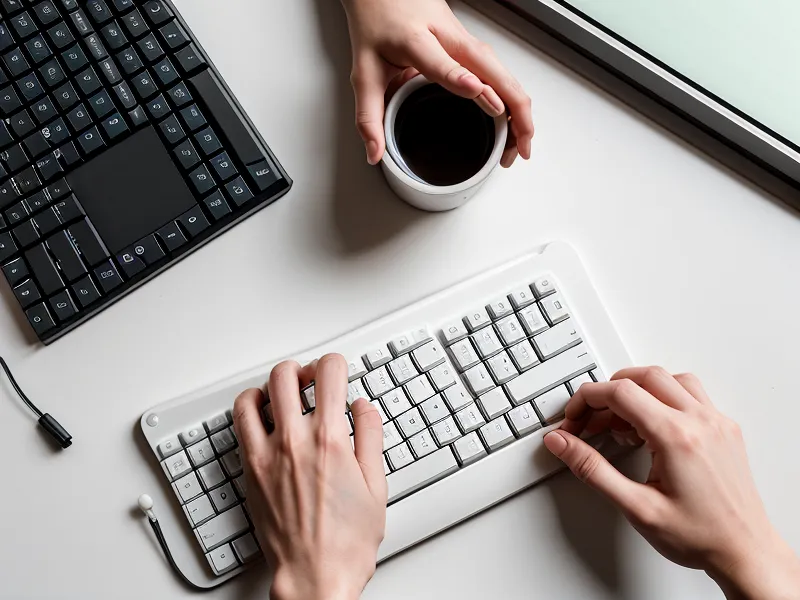 Hände an einer Tastatur neben Notizen zu DSGVO und E-Mail-Marketing.