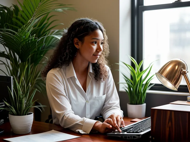 Solopreneur vergleicht Tool-Kosten am Bildschirm im gemütlichen Home-Office.