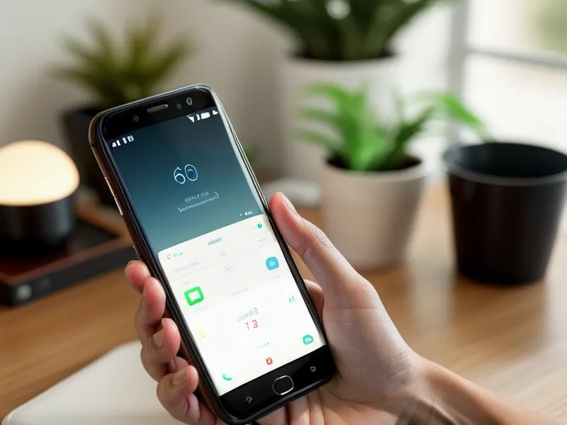 Smartphone mit einer erfolgreichen Zahlungsbestätigung in einem gemütlichen Büro.