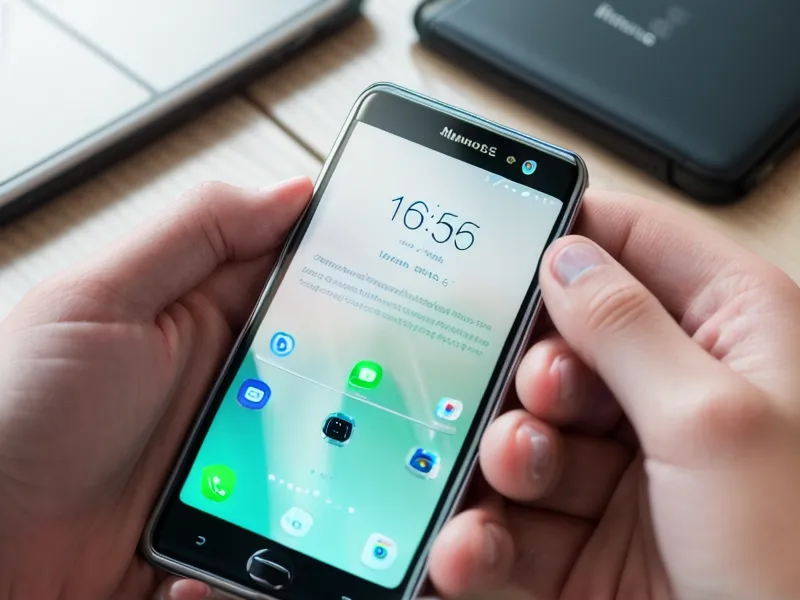 Erfolgreiche Conversion-Benachrichtigung auf einem Smartphone im Büro.